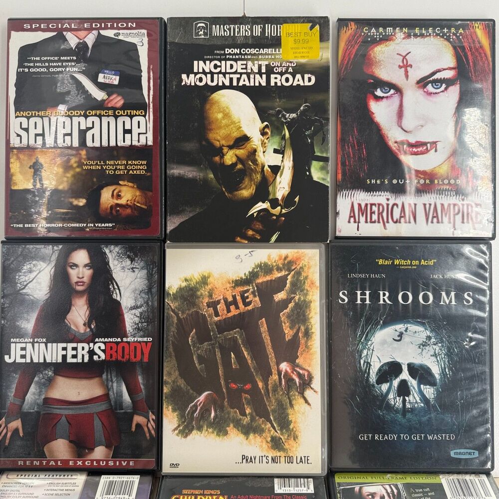 Horror DVD Lot of 6 – Severance, Jennifer’s Body, The Gate, Shrooms & More